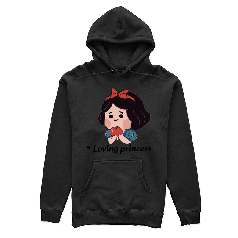 Liebenswerte Prinzessin mit Apfel Damen Pullover Hoodie
