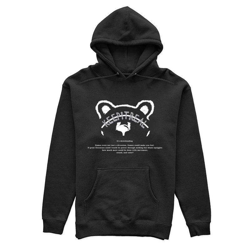 Retro Gamer Bär Logo Design Damen Pullover Hoodie