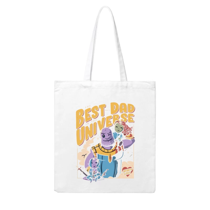 Best Dad in the Universe Comic Art Cotton Tote Bag