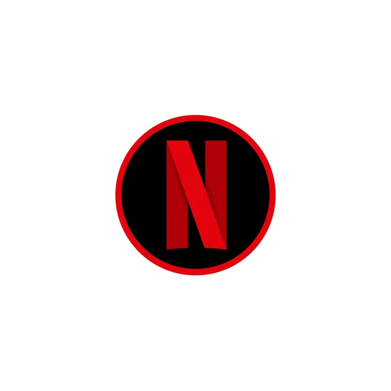 Netflix Streaming Service Logo in Red and Black Circle Coffee Mug