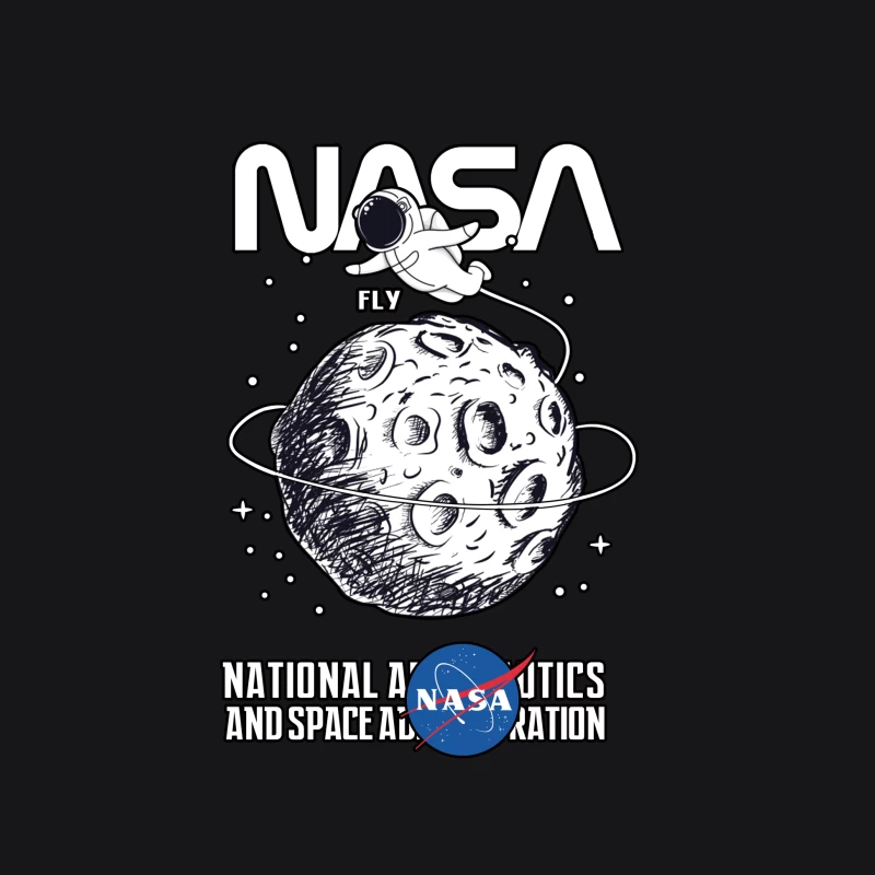 NASA-Entwurf mit Astronauten und Mond Herren Pullover Hoodie
