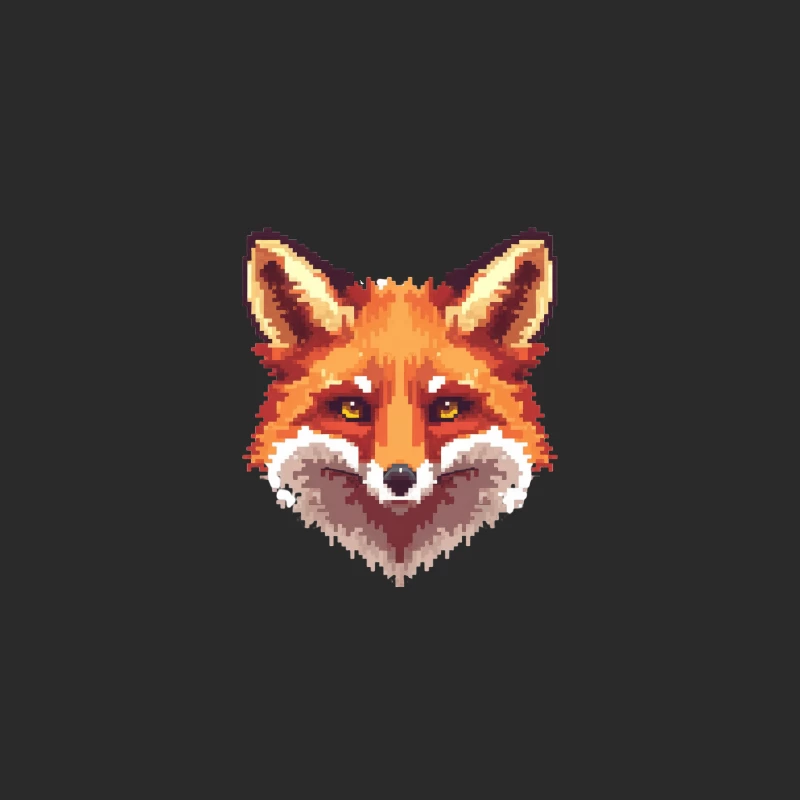 Cute Pixel Art Fox: Digital Wildlife Portrait Baseball Cap