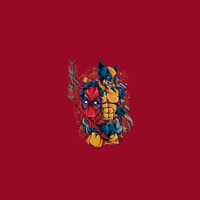 Wolverine and Spider-Man Mashup Desk Mat