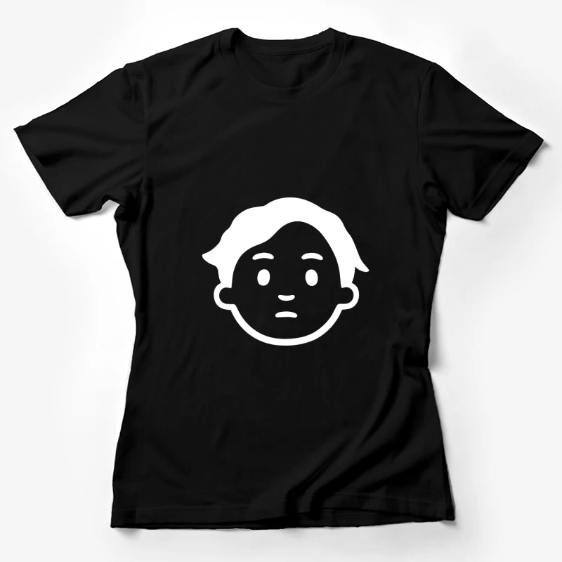 Schwarz-Weiß-Symbol von Gesicht Damen T-Shirt