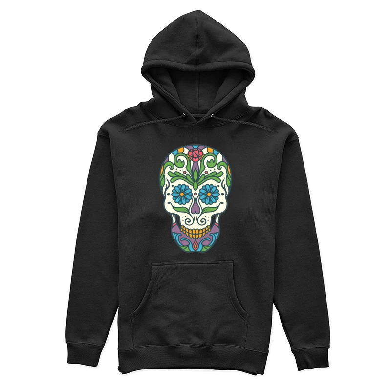 Crâne de sucre coloré pour le Jour des Morts Femme Sweat à capuche