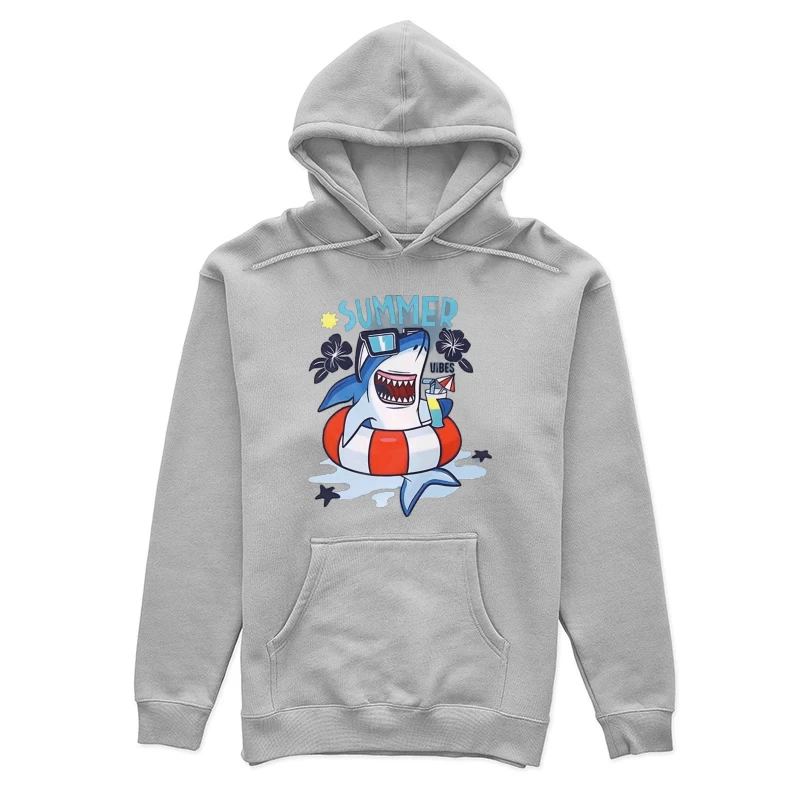 Sommerhai mit Sonnenbrille und Getränk Damen Pullover Hoodie