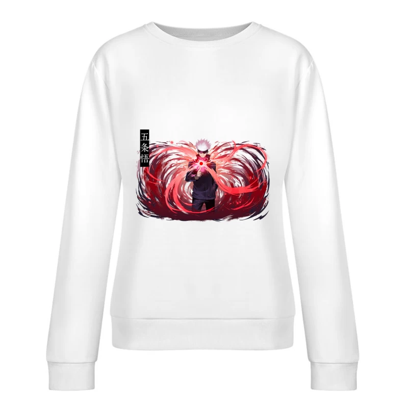 Anime-Charakter mit Energieaura Damen Pullover Sweatshirt