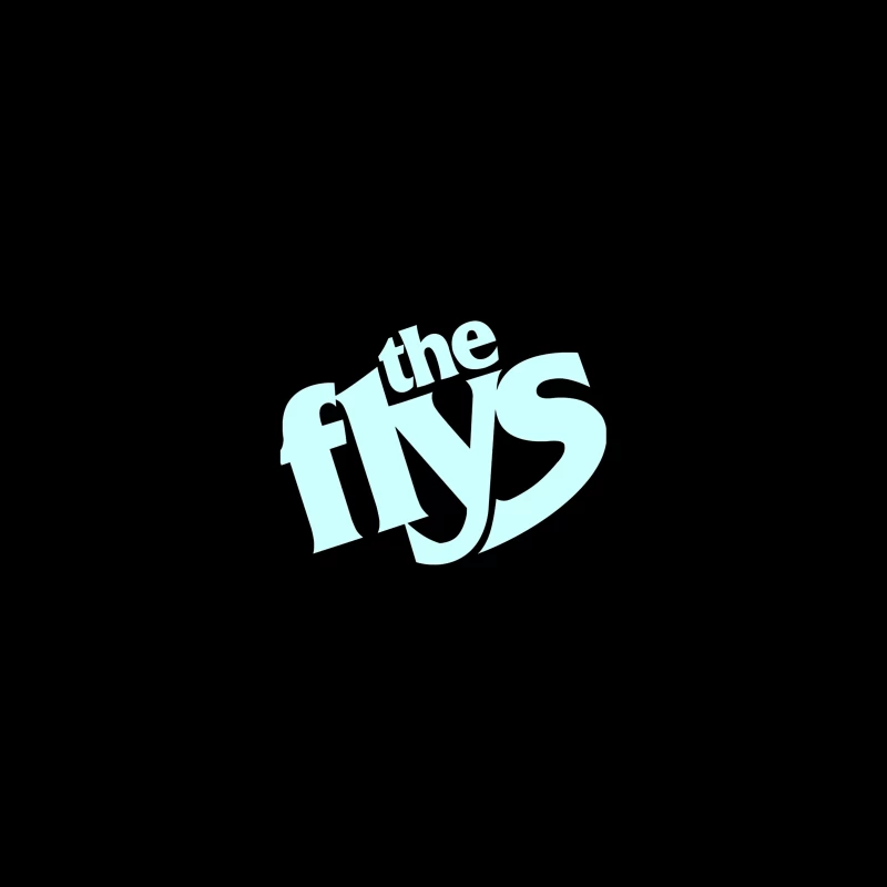 The Flys Band Logo in Light Blue Typography Coffee Mug