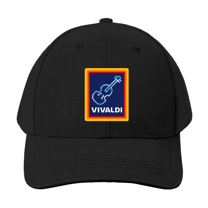 Vivaldi Classical Music Logo with Violin Icon Baseball Cap