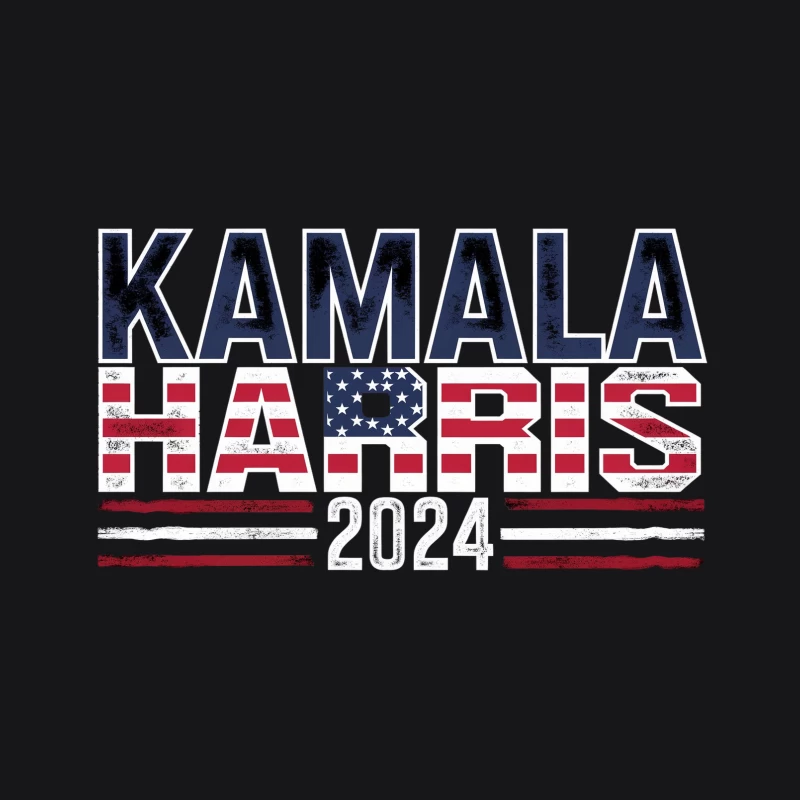 Kamala Harris 2024 Campaign Logo: Patriotic Design for Presidential Race Female Pullover Hoodie