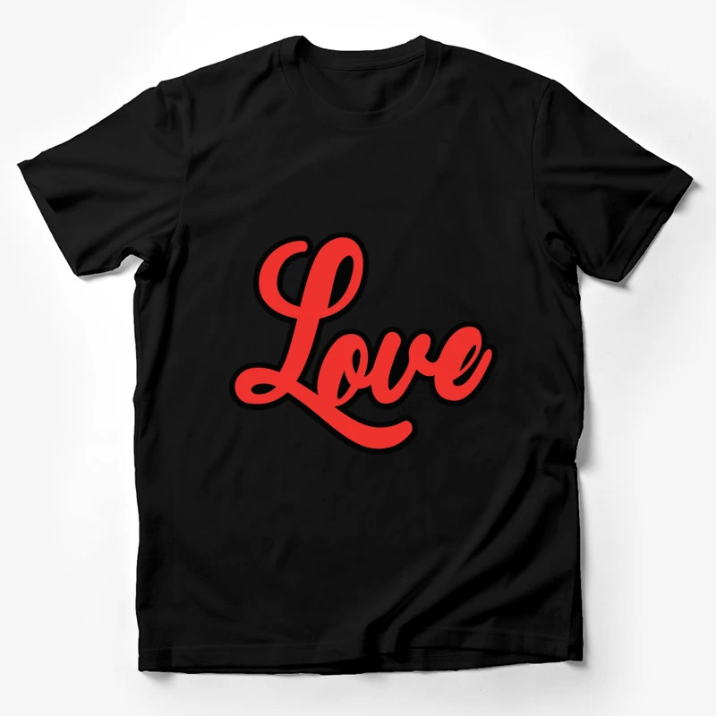 Motif avec amour rouge Homme T-Shirt