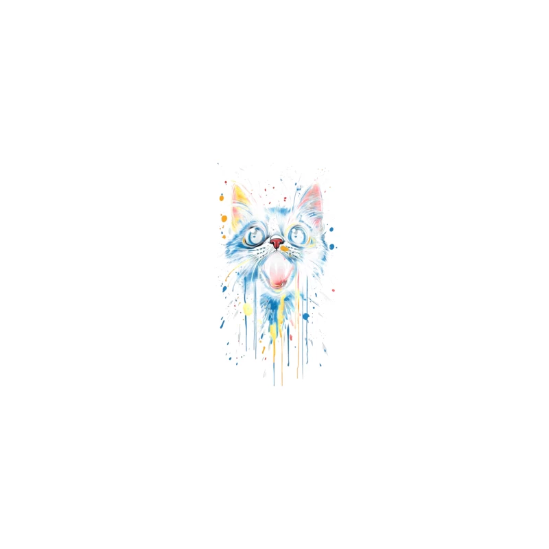 Colorful Cat Artwork Coffee Mug