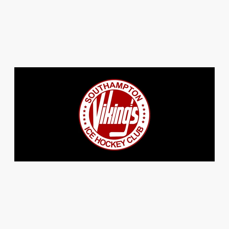 Southampton Vikings Ice Hockey Club Logo: Red and White Circular Design Coffee Mug