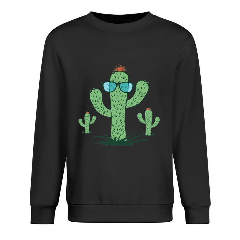 Stylische Kaktusse mit Sonnenbrille Herren Pullover Sweatshirt
