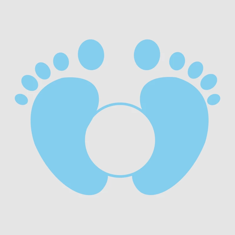 Empreintes de Bébé en Bleu Homme Sweat à capuche