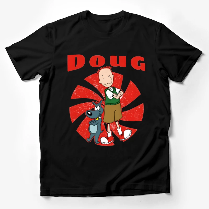 Doug and Porkchop: Classic Nickelodeon Cartoon Characters Male T-Shirt