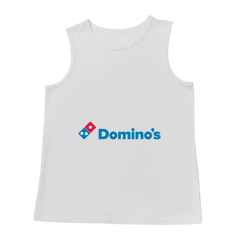 Domino's Pizza Corporate Logo in Blue and Red Male Tank Top