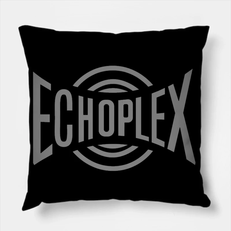 Echoplex Vintage Audio Brand Logo Design Throw Pillow