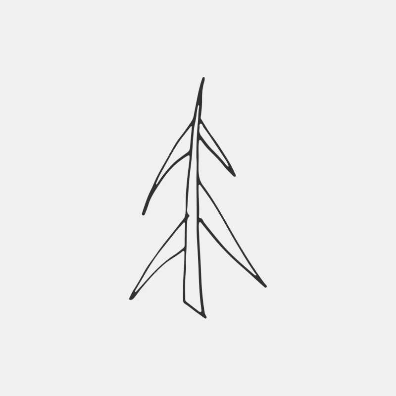 Dessin Minimaliste de Sapin Homme Débardeur