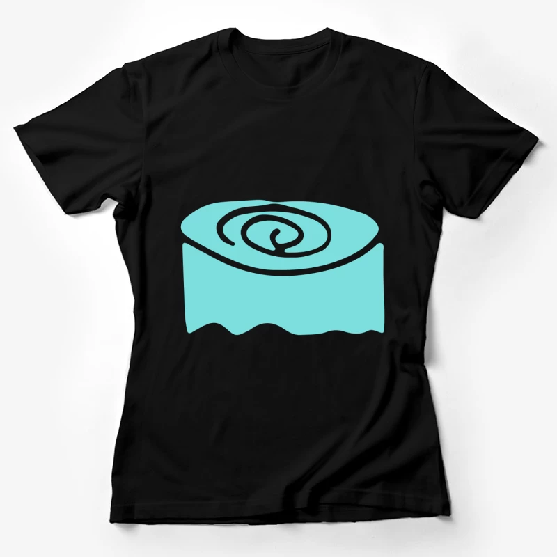 Illustration de rouleau en spirale bleu Femme T-Shirt
