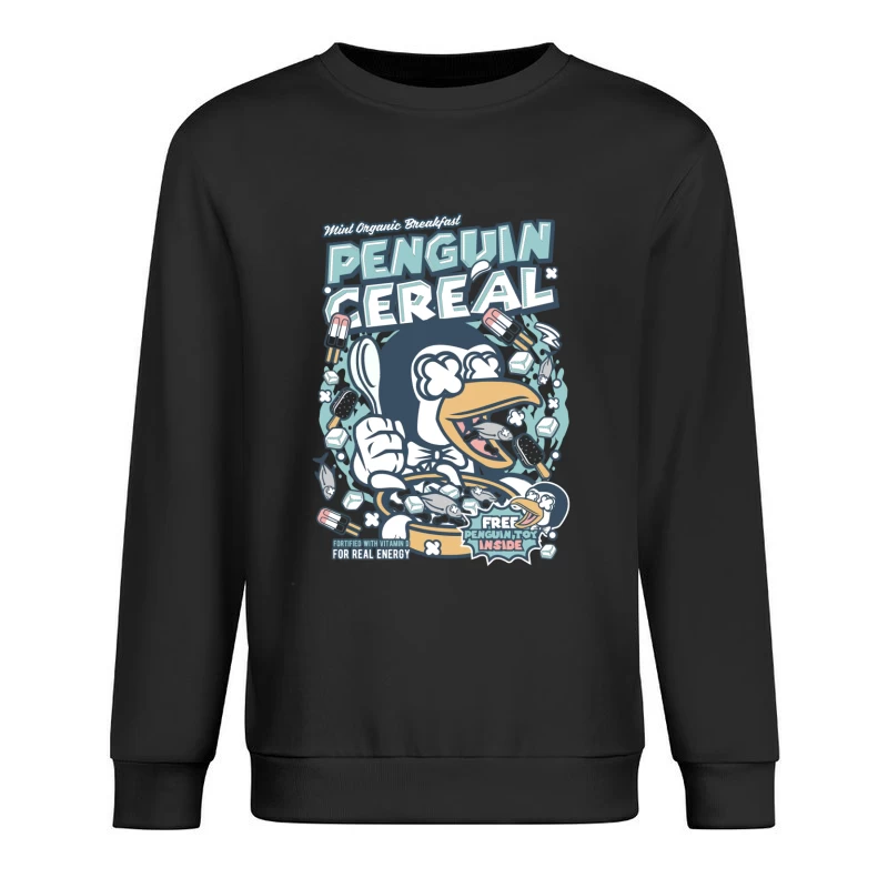 Céréale Pengouin Organique - Petit Déjeuner Amusant Homme Sweat-shirt à enfiler
