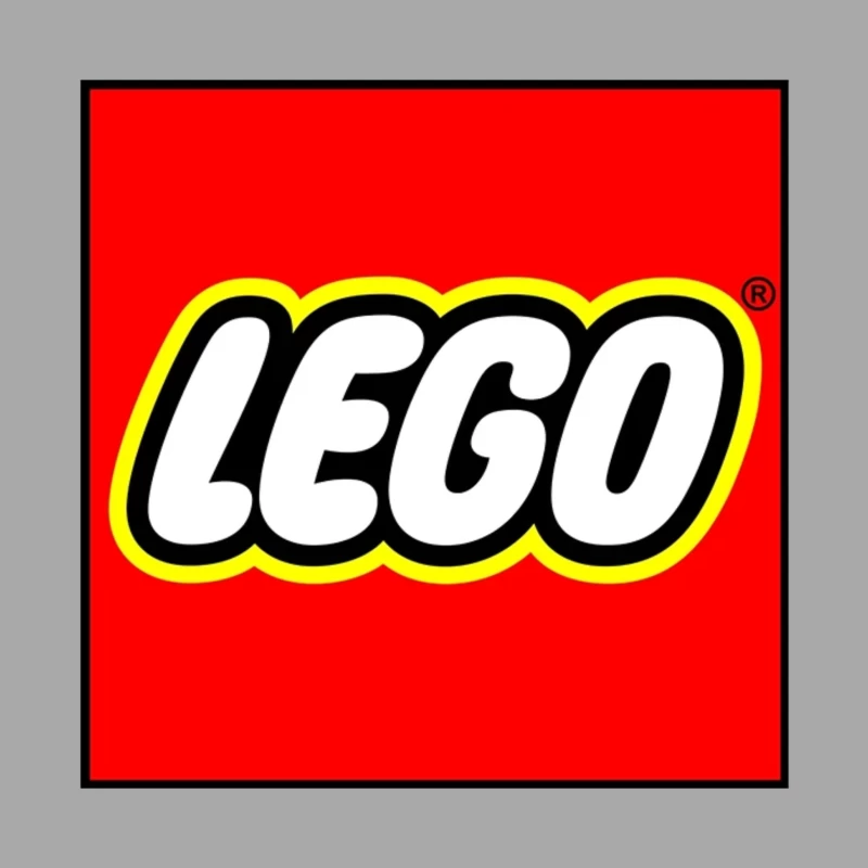 Classic LEGO Logo with Red Background and Yellow Border Female Pullover Hoodie