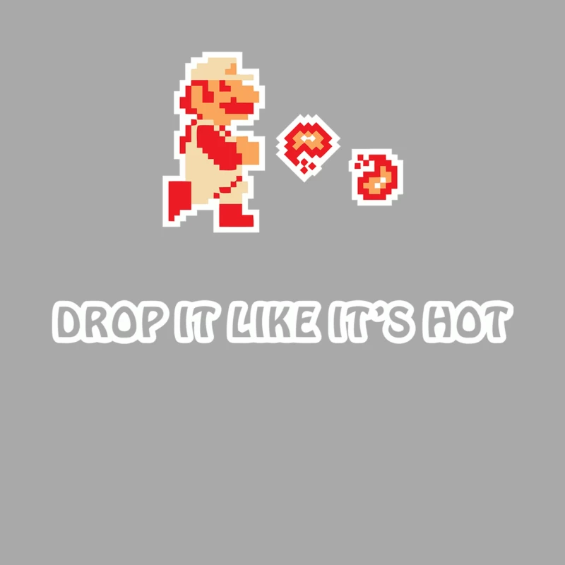 Retro 8-Bit Mario Pixel Art with Fireballs Female Pullover Hoodie