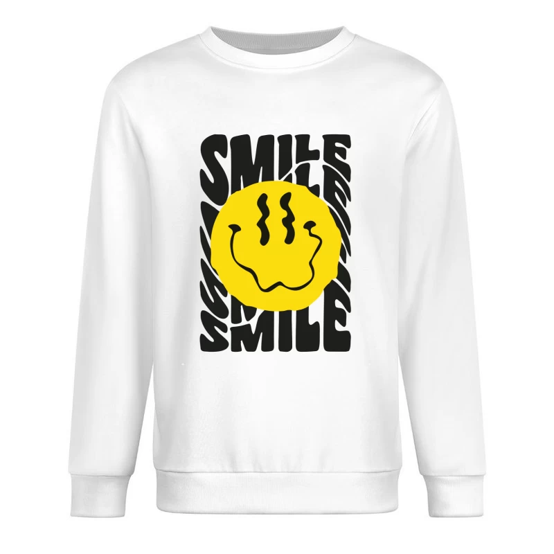 Trippy Smile – Psychedelic Vibes Male Pullover Sweatshirt