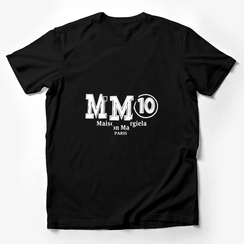 Logo Maison Margiela sur Fond Noir Homme T-Shirt