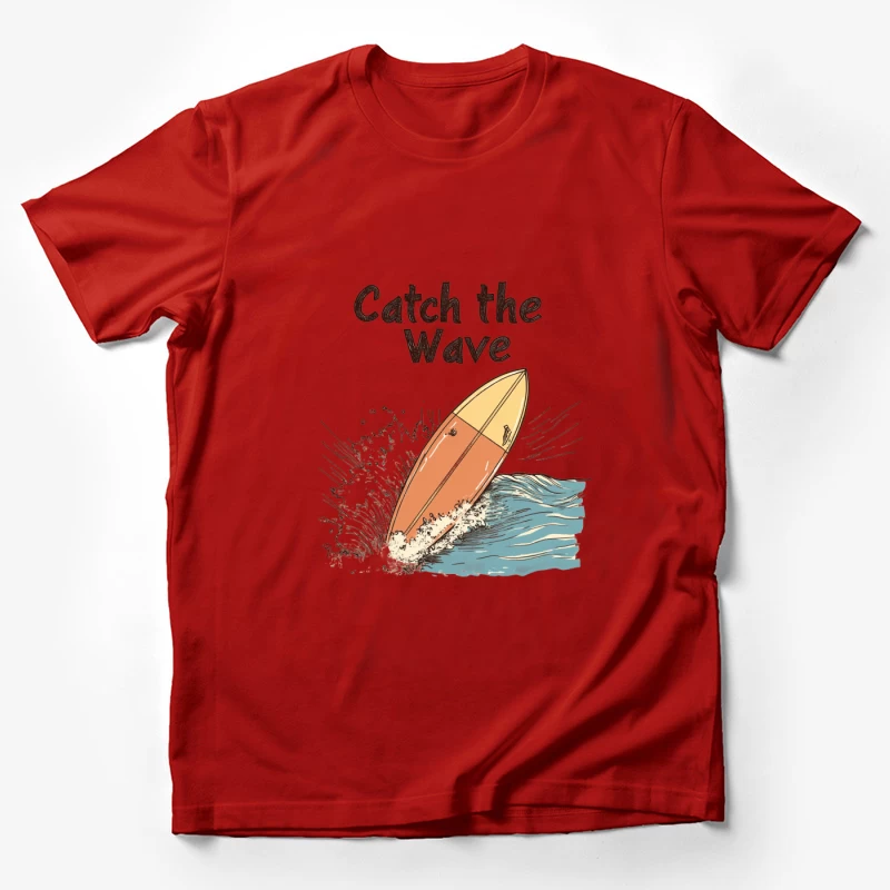 Catch the Wave: Surfing Adventure in the Ocean Male T-Shirt