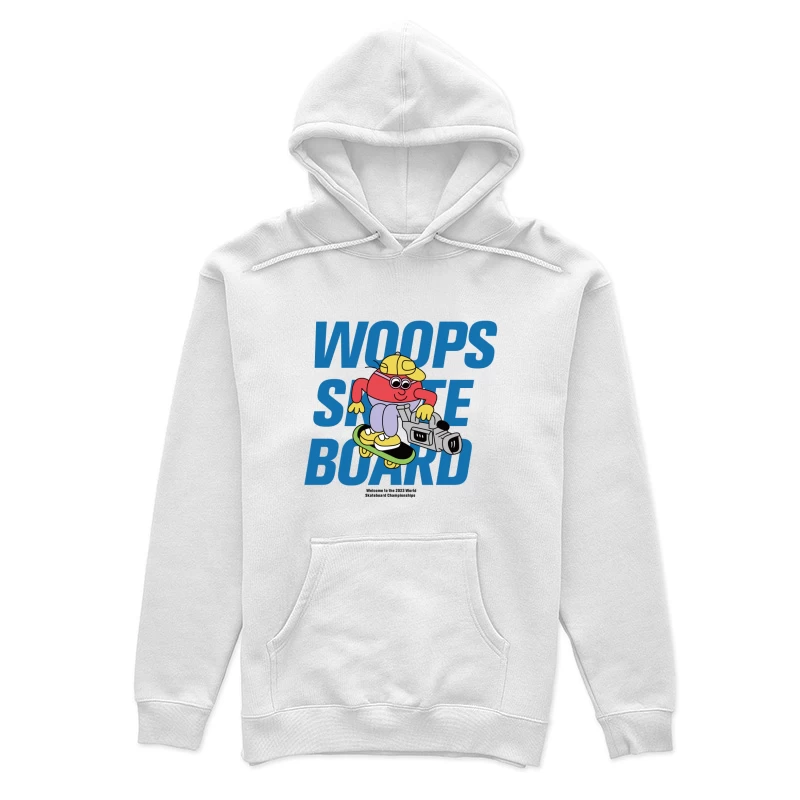 Comicfigur auf Skateboard mit Kamera Damen Pullover Hoodie