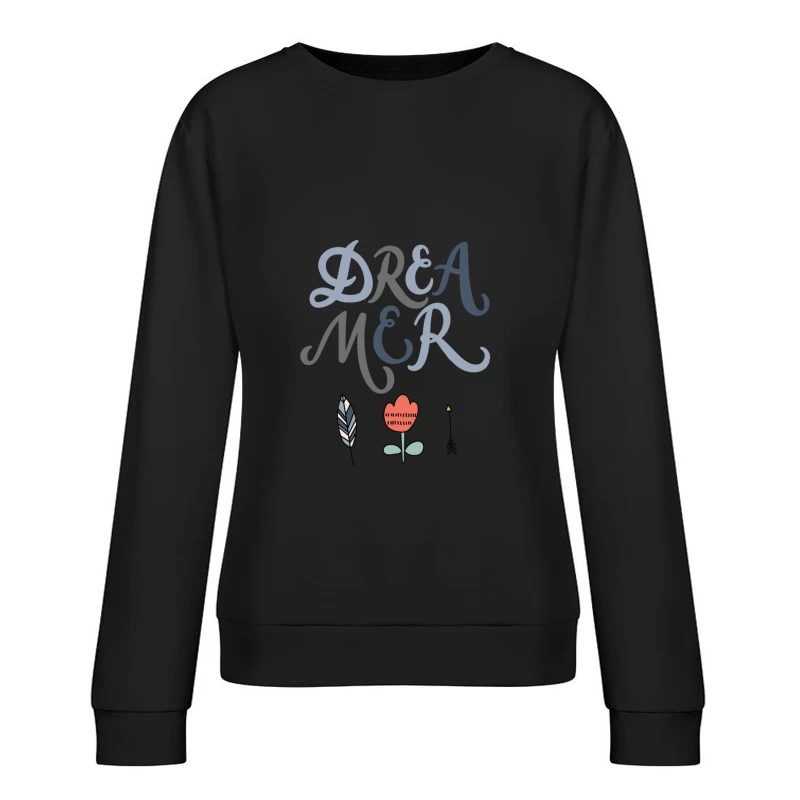 Rêveur coloré avec des éléments décoratifs Femme Sweat-shirt à enfiler