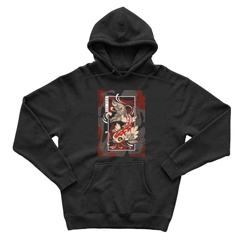 Koi Fish Art with a Contemporary Edge Male Pullover Hoodie