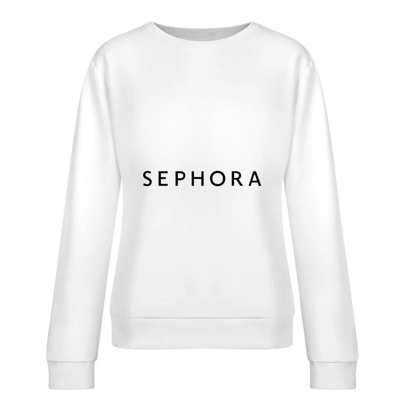 Sephora Black and White Corporate Logo Female Pullover Sweatshirt