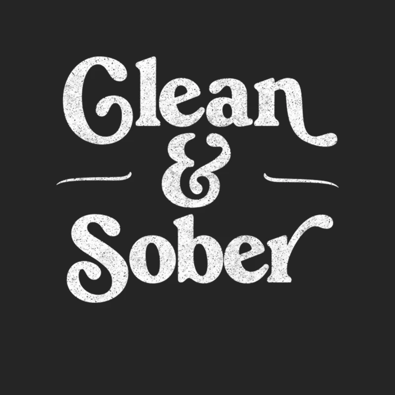 Clean &amp_ Sober  Retro Sobriety Gift Design Male Pullover Sweatshirt