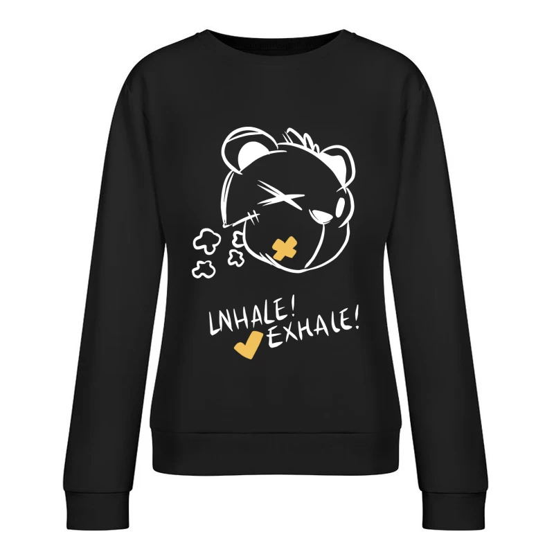 Niedliches Bärendesign für Stressabbau Damen Pullover Sweatshirt