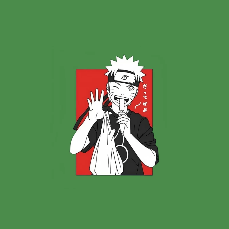 Anime-Charakter mit Einkaufstüte Damen T-Shirt
