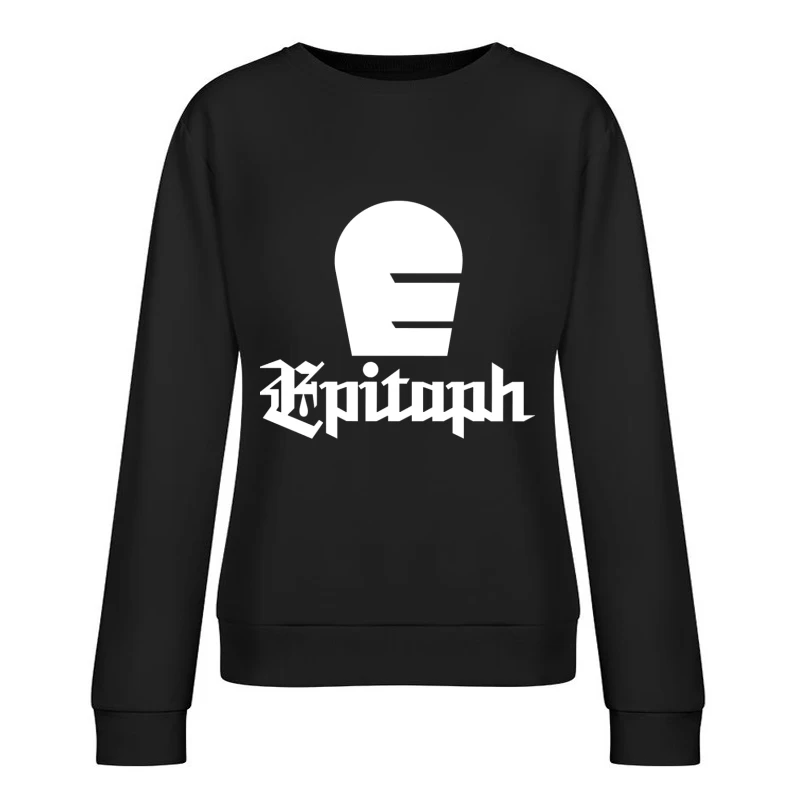 Minimalist Epitaph Records Logo Outline Female Pullover Sweatshirt