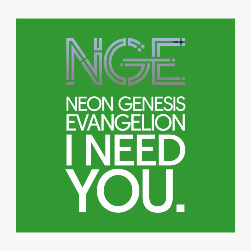 Minimalist NGE Logo Typography Design Throw Pillow