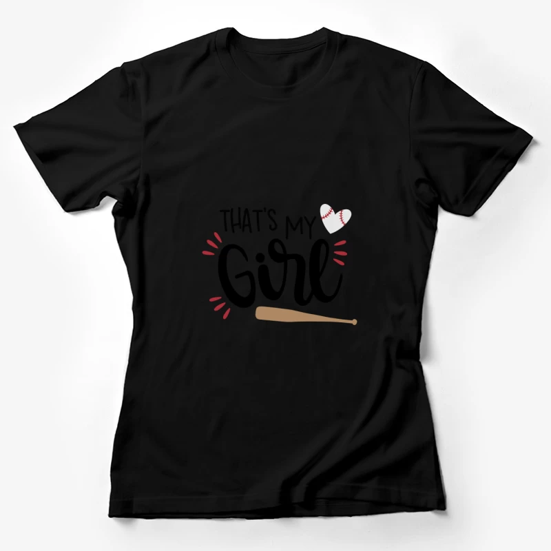 Cœur de Baseball et Batte Femme T-Shirt