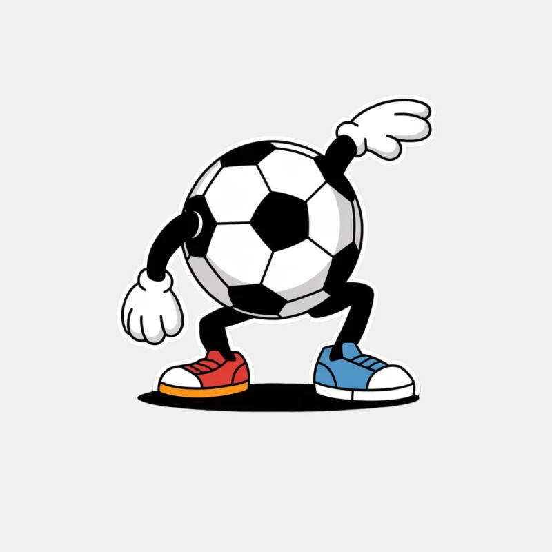 Animated Soccer Ball Mascot with Cartoon Sneakers Male Tank Top