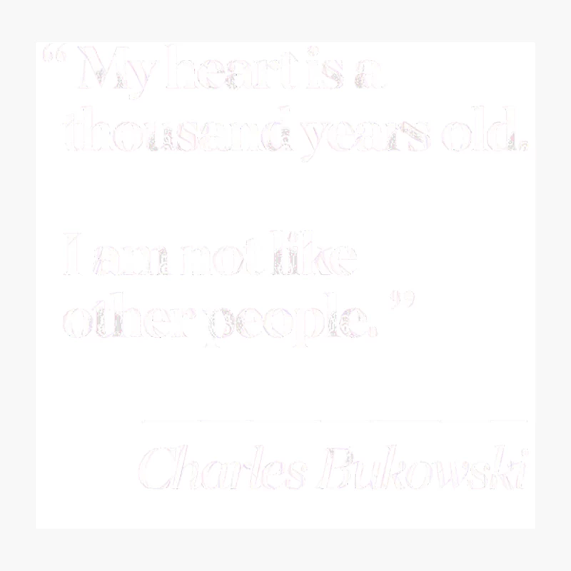Charles Bukowski Literary Quote Throw Pillow