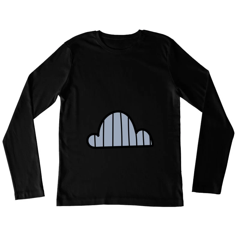 Nuage abstrait rayé Femme Manches Longues T-Shirt
