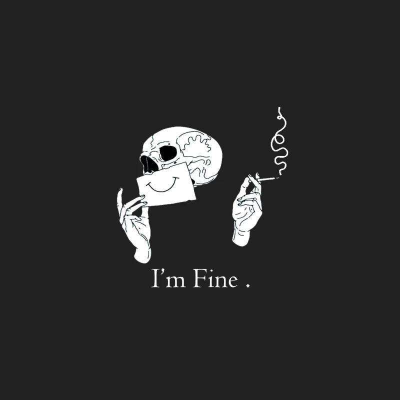Skull with a Smile and Cigarette Bucket Hat