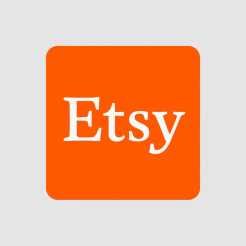 Etsy Official Logo - Orange Square E-commerce Marketplace Icon Male Pullover Hoodie