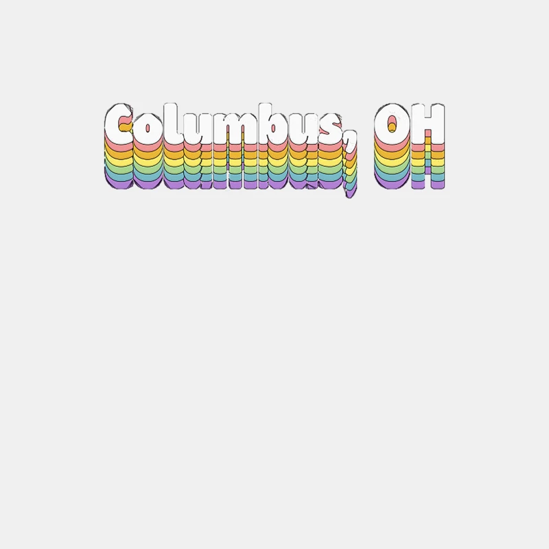 Columbus, OH  Retro Typography Design Male Tank Top
