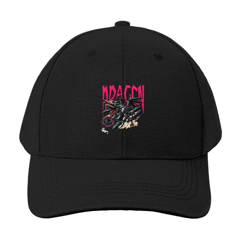 Mechanical Dragon Robot in Graffiti Art Style Baseball Cap