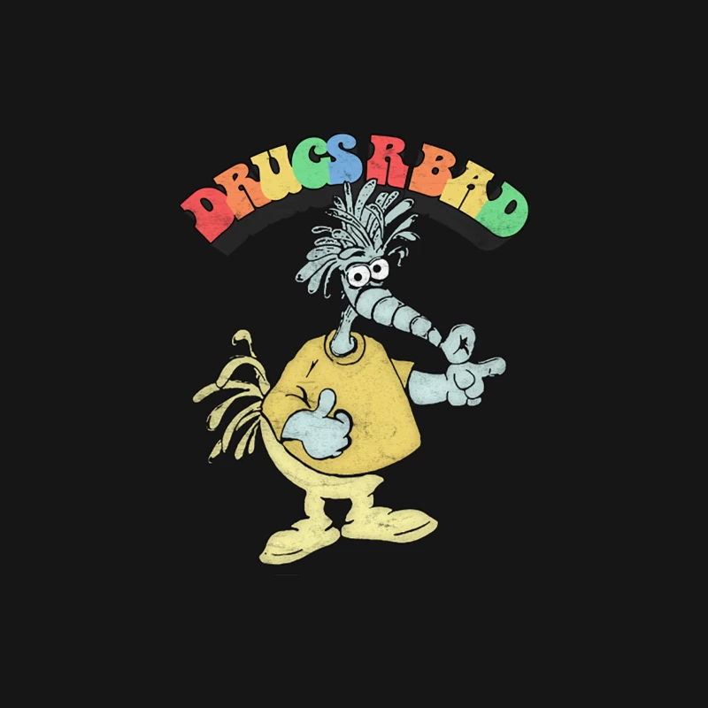 Drugs R Bad - Vintage Faded Style 80s Aesthetic Female Long Sleeve T-Shirt