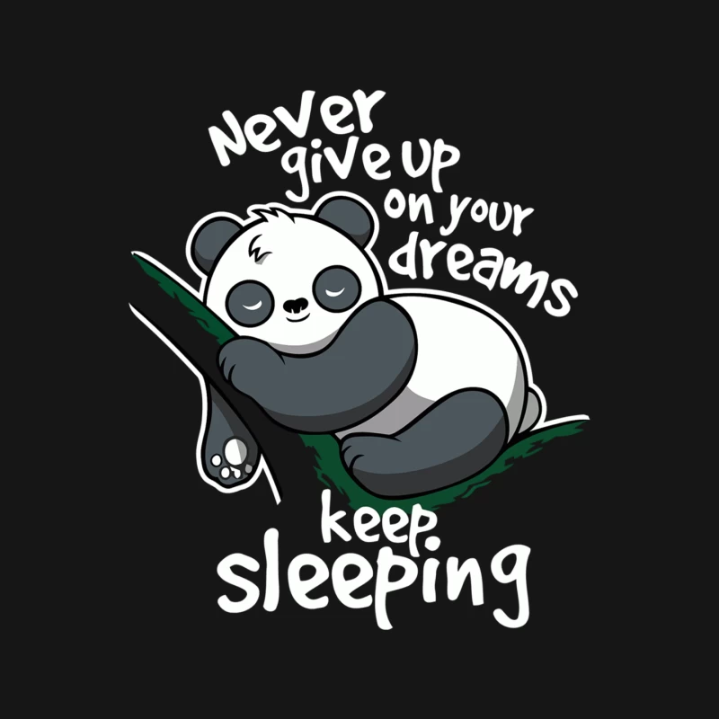 Cute Cartoon Panda Sleeping on Bamboo Mouse Pad