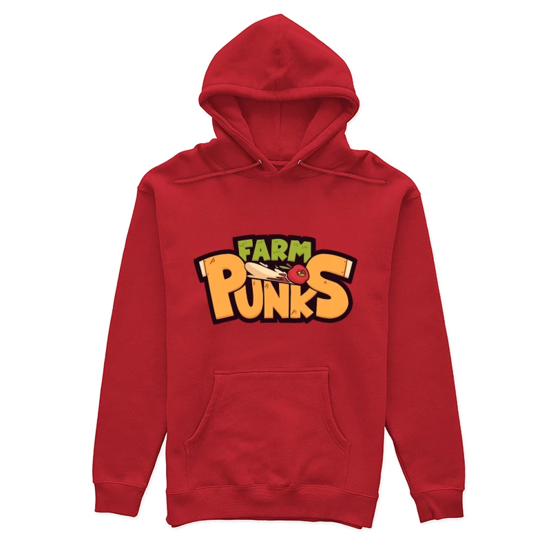 Farm Punks Logo mit fliegendem Apfel Damen Pullover Hoodie